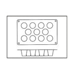 Moule en silicone professionnel Silikomart Silicon Flex 300x175mm 11 babas 4.5cm