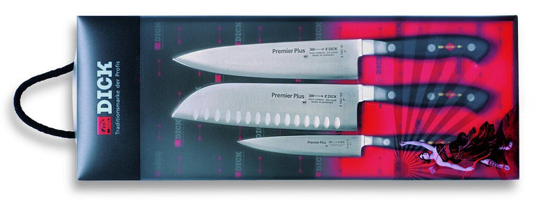 Coffret 3 couteaux professionnels Dick Premier Eurasia lames forgées