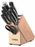 Bloc en bois 6 couteaux forgés + 3 accessoires DICK Premier Plus