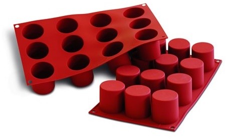 Moule en silicone professionnel Silikomart Silicon Flex 300x175mm 12 cylindres
