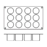 Moule en silicone professionnel Silikomart Silicon Flex 300x175mm 12 cylindres