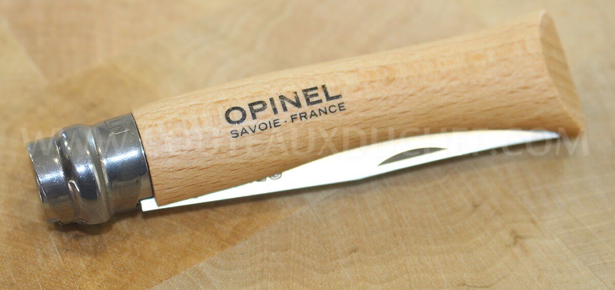 Couteau opinel traditionnel n°7 lame 8cm virole tournante manche en hêtre