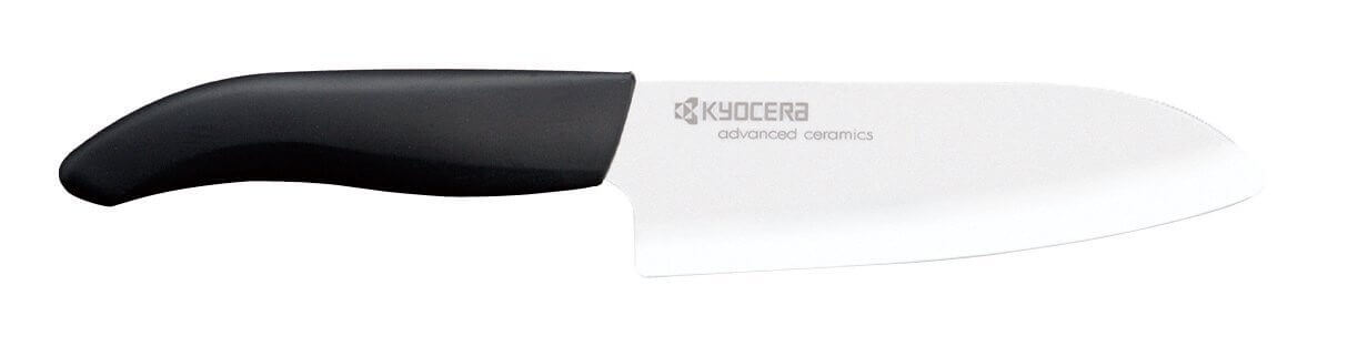 Coffret KYOCERA couteau d'office 11 cm + Eplucheur céramique manches noirs