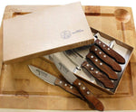Coffret 6 couteaux à steak Trappeur Au Nain lames dentelées - Qualité française