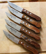 Coffret 6 couteaux à steak Trappeur Au Nain lames dentelées - Qualité française