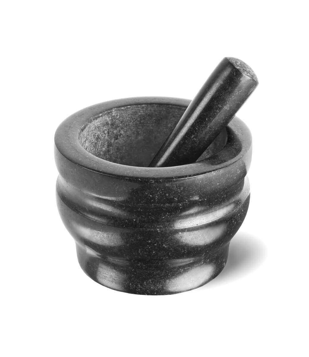 Mortier et pilon Cole & Mason en granit noir élégant - Diamètre 14cm