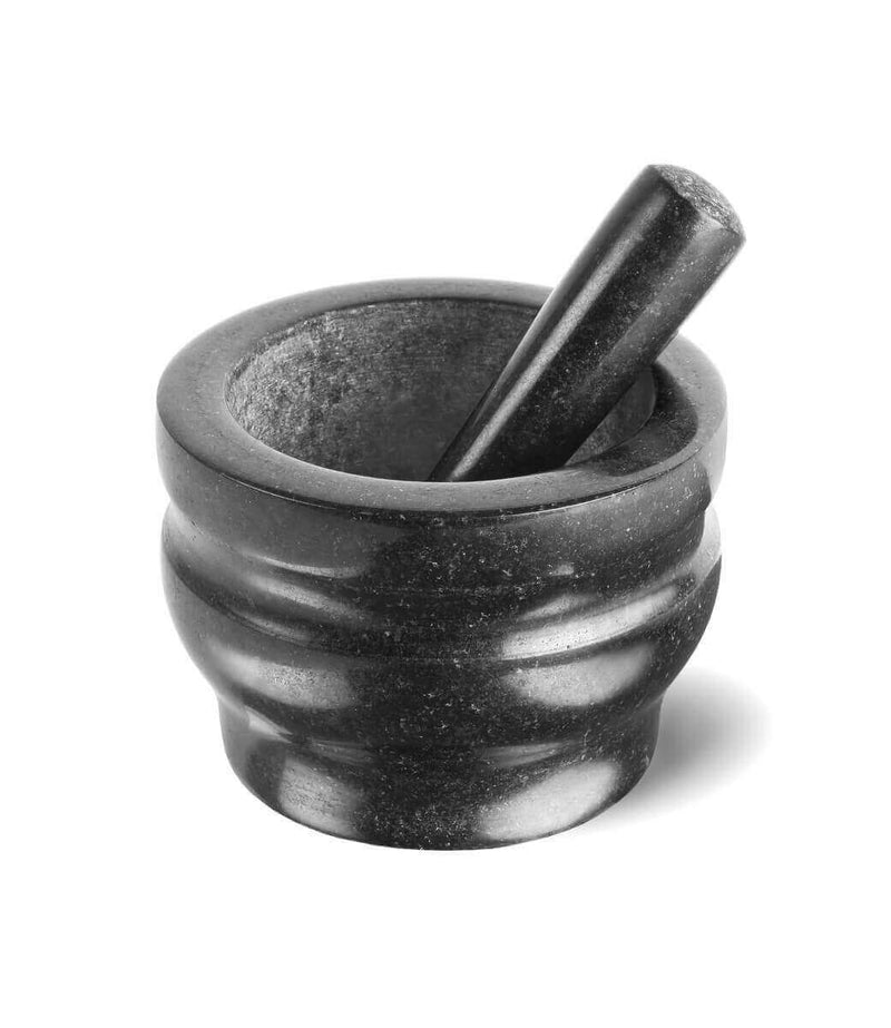 Mortier et pilon Cole & Mason en granit noir élégant - Diamètre 14cm