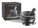 Mortier et pilon Cole & Mason en granit noir élégant - Diamètre 18cm
