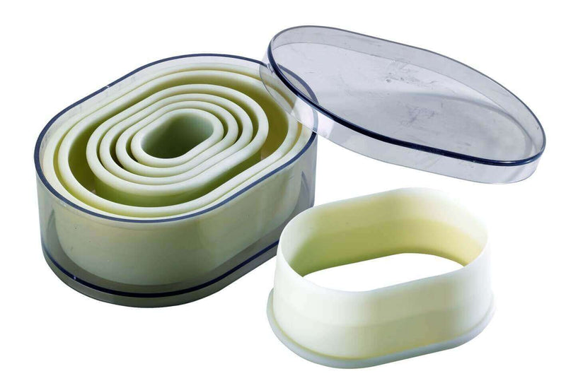 Set de 7 découpoirs polyglass professionnels forme ovale unie
