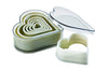 Boite de 7 découpoirs polyglass professionnels forme coeur unie