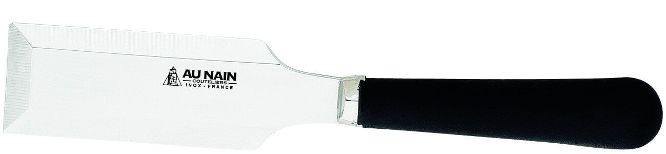 Pelle à terrine Au Nain lame large acier inox 12cm manche PP noir