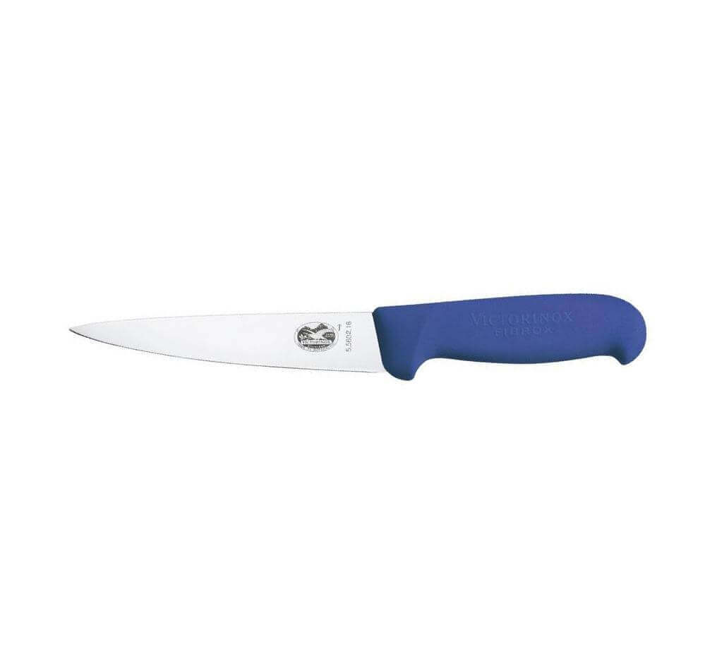 Couteau à désosser/saigner Victorinox manche fibrox bleu 16cm 5.5602.16