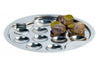 Assiette de présentation à escargots 12 emplacements acier inox diamètre 20cm
