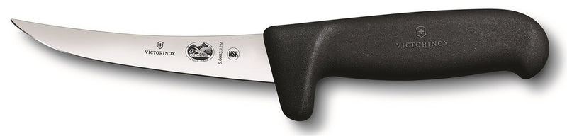 Couteau à désosser VICTORINOX lame renversée 12cm manche fibrox noir 5.6603.12M