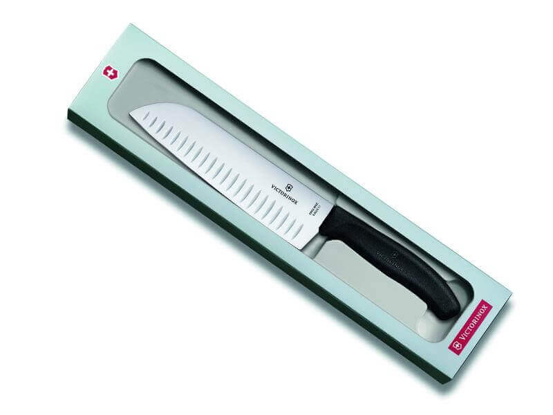 Couteau Santoku Victorinox manche lame alvéolée inox 17 cm 6.8523.17G