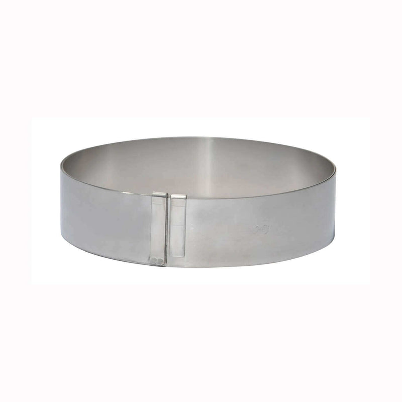 Cercle à entremets extensible inox De Buyer hauteur 4,5cm - 18 à 36cm