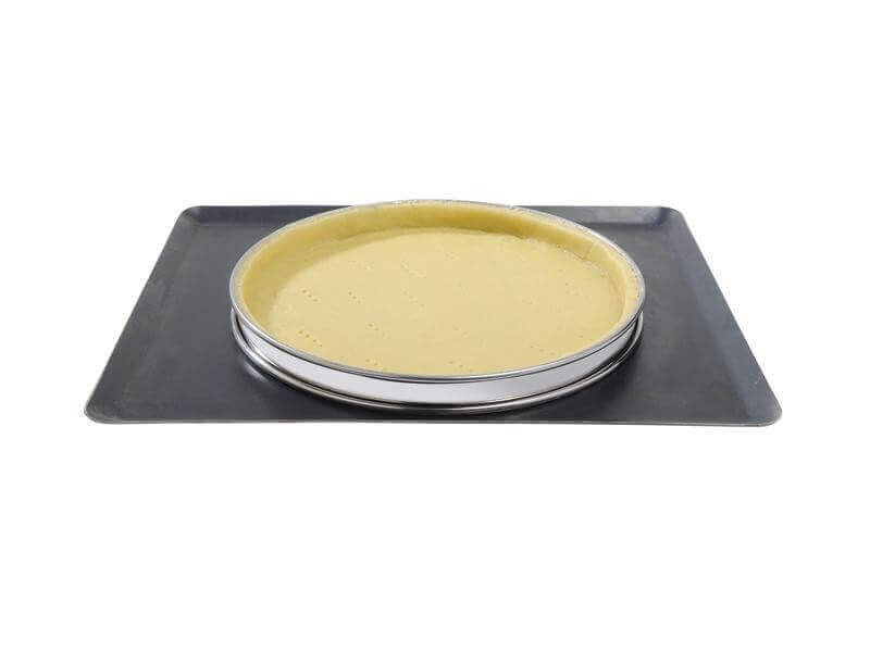 Cercle à tarte De Buyer acier inox bord roulé 24cm - hauteur 2cm
