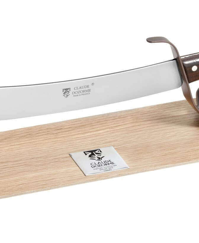 Sabre à champagne Claude Dozorme 34cm design élégant + support de présentation