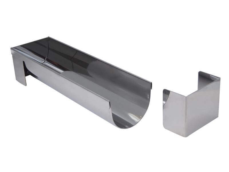 Gouttière multi-usages De Buyer ronde et démontable 30x4x4cm acier inox