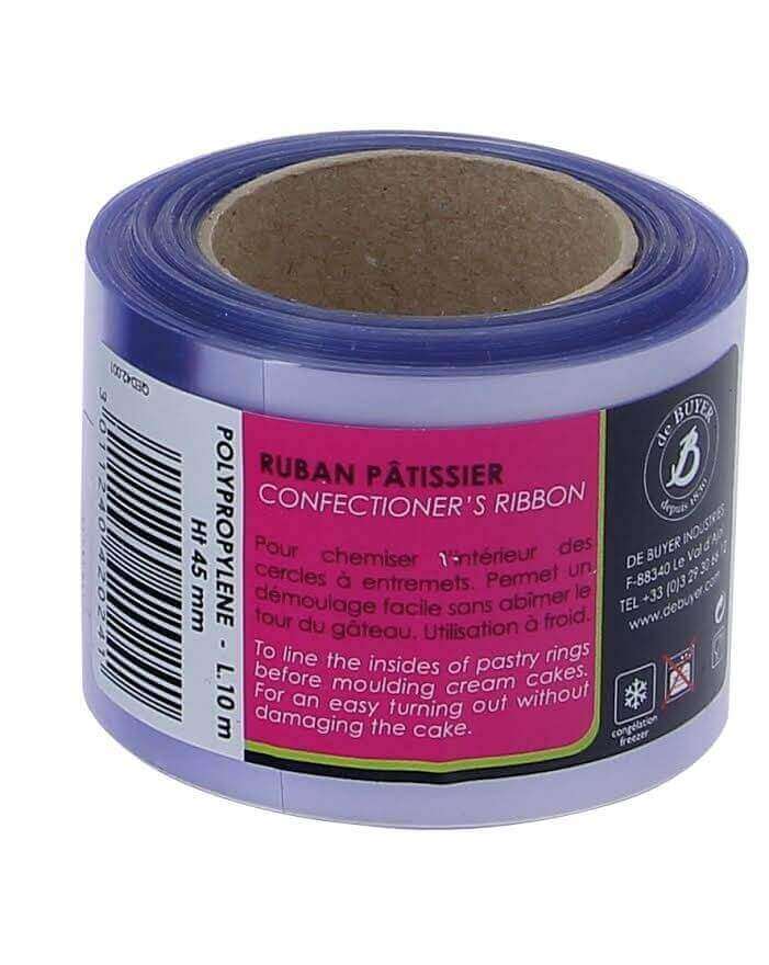 Rouleau de ruban pâtissier De Buyer 10m en PP - Largeur 4.5cm