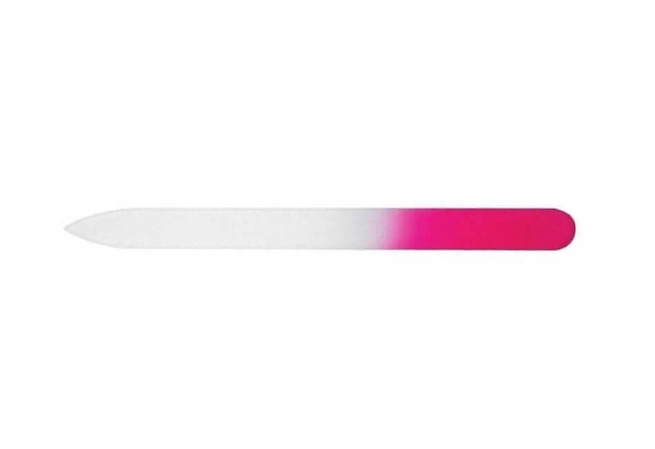 Lime à ongles en verre teinte fuchsia 14cm