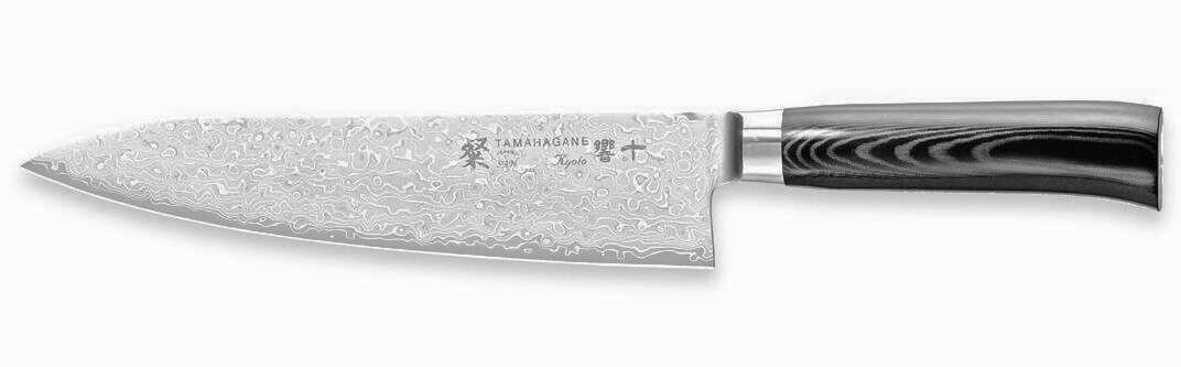Couteau de chef japonais Tamahagane Kyoto lame 21cm acier damas VG5