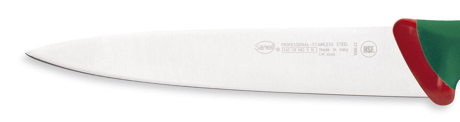Couteau à saigner professionnel SANELLI Premana lame 22cm manche vert