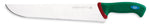 Couteau à poisson professionnel SANELLI Premana lame dentelée 33cm manche vert