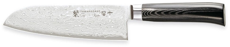 Couteau santoku Tamahagane Kyoto lame 17.5cm acier damas VG5