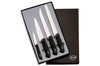 Coffret de 4 couteaux de cuisine professionnels SANELLI Gourmet manches noirs
