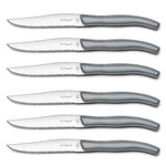 Coffret 6 couteaux à steak dentelés LOU LAGUIOLE Sky manches gris