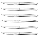 Coffret 6 couteaux à steak dentelés LOU LAGUIOLE Jet tout inox