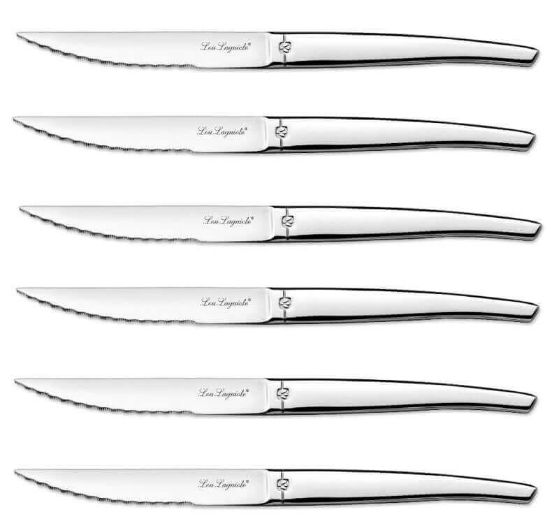 Coffret 6 couteaux à steak dentelés LOU LAGUIOLE Jet tout inox