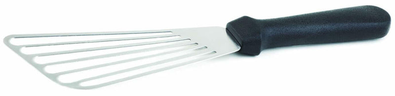 Pelle de cuisine ajourée 17cm lame inox + manche noir synthétique