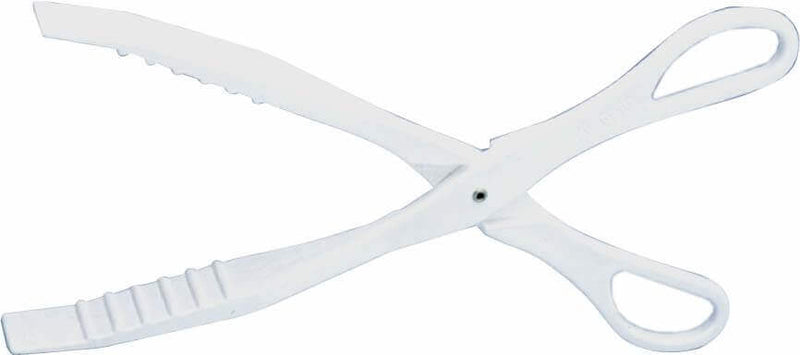 Pince à servir ergonomique multi-usages 29cm en polymère blanc