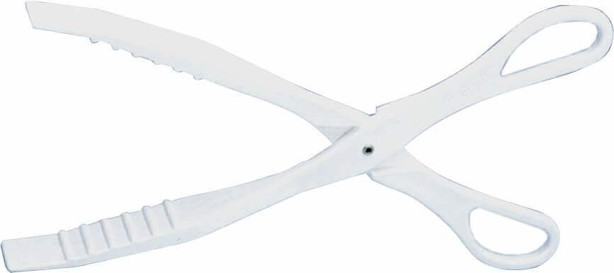 Pince à servir ergonomique multi-usages 29cm en polymère blanc