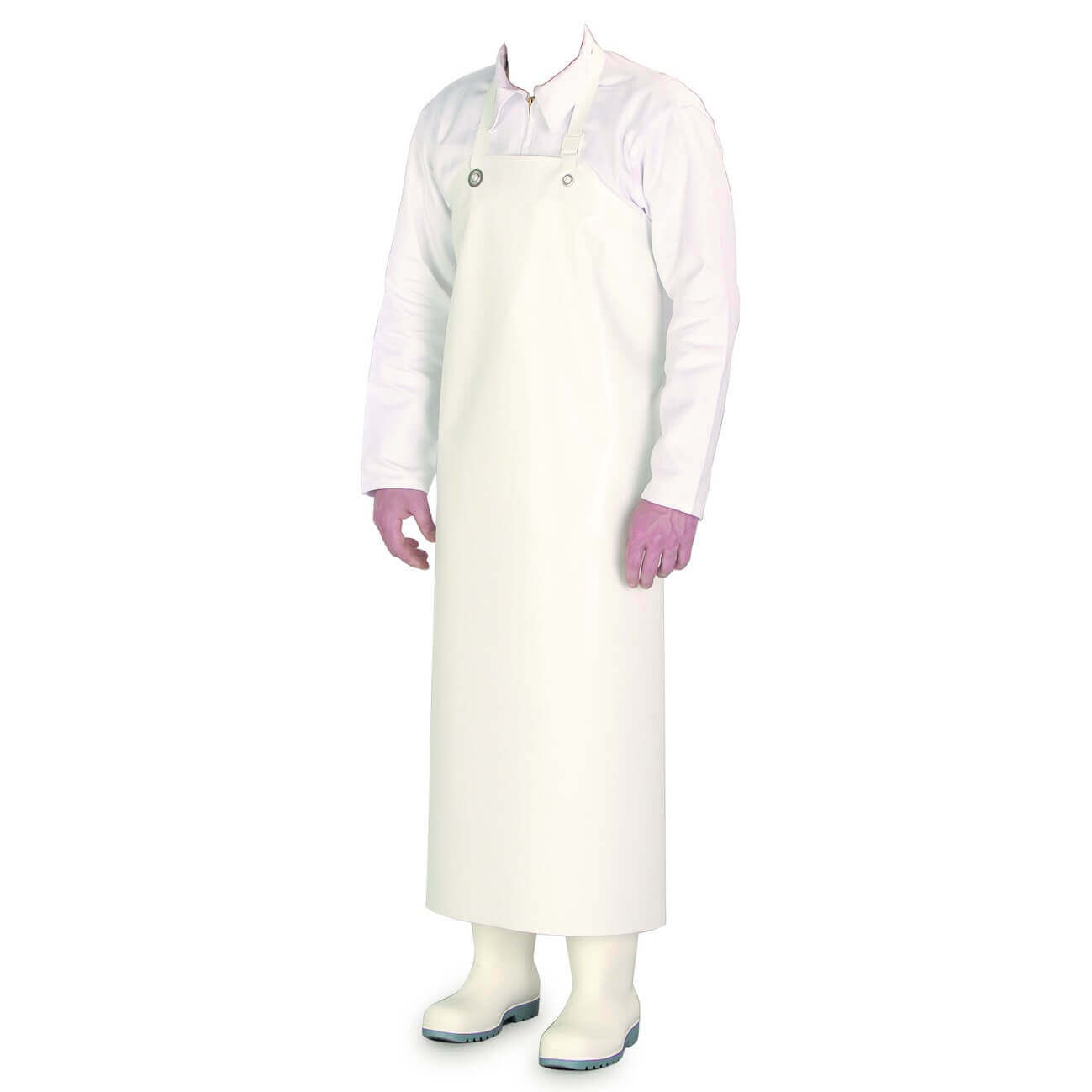 Tablier Professionnel PVC blanc tous usages 75x100cm