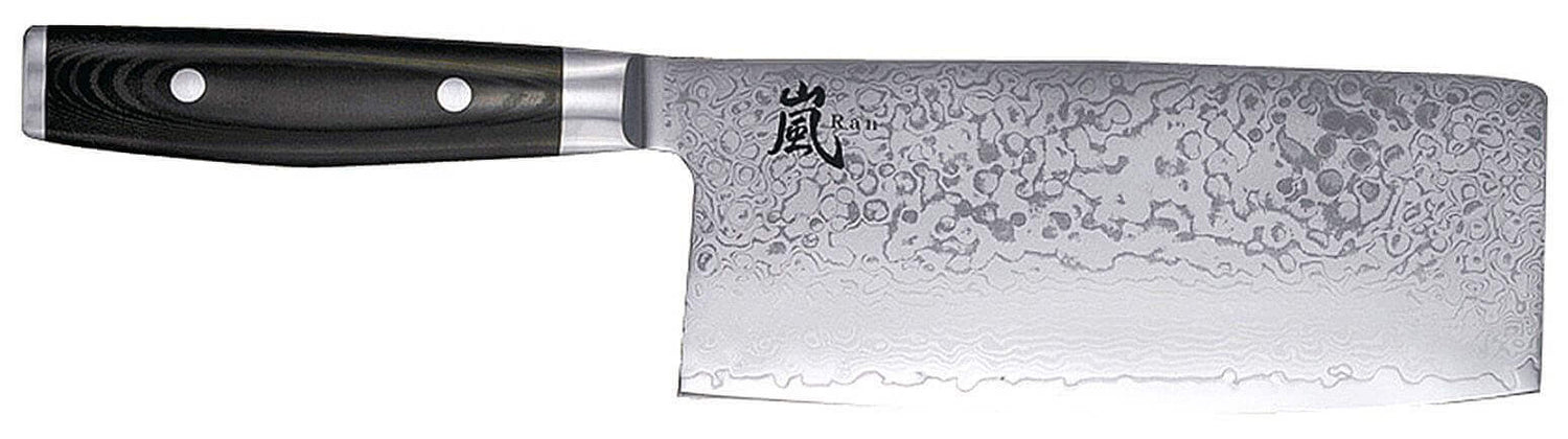 Couteau de chef chinois japonais Yaxell RAN lame 19cm damas 69 couches