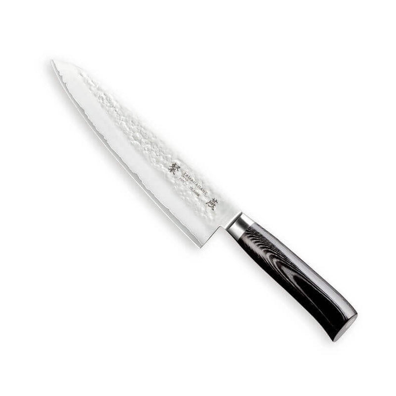 Couteau de chef japonais Tamahagane Tsubame lame martelée 21cm acier VG5