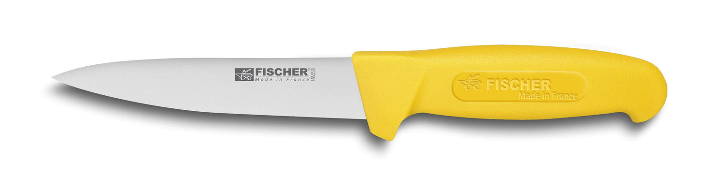 Couteau à saigner professionnel Fischer HACCP 14cm manche jaune