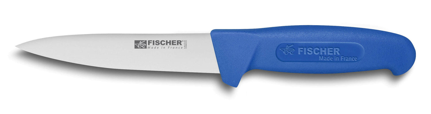 Couteau à saigner professionnel Fischer HACCP 14cm manche bleu
