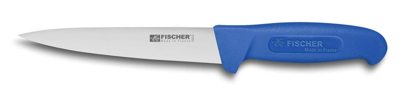 Couteau à saigner professionnel Fischer HACCP 17cm manche bleu