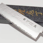 Couteau nakiri japonais Tamahagane Tsubame lame martelée 18cm acier VG5