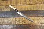 Couteau japonais sahimi 24cm haut de gamme JIKKO Montan acier Blue 2 Steel manche magnolia