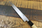Couteau japonais sahimi 24cm haut de gamme JIKKO Montan acier Blue 2 Steel manche magnolia