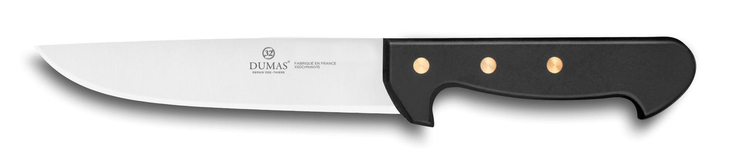 Couteau de boucher 32 Dumas Affil inox 17cm manche 3 rivets