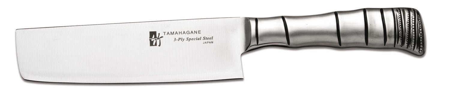 Couteau nakiri japonais Tamahagane Bamboo lame 18cm acier VG5 3 couches