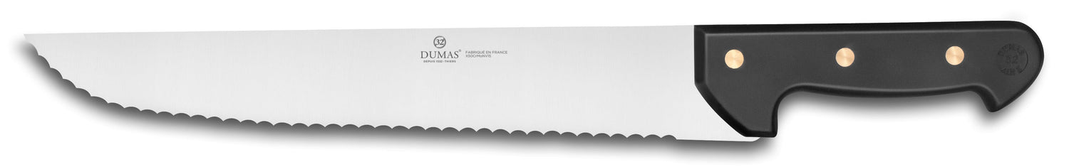 Couteau à poisson denté 32 Dumas Affil inox 35cm manche 3 rivets