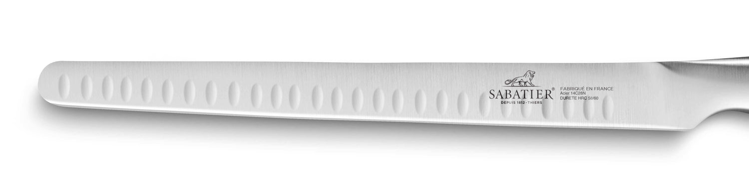 Couteau à jambon Sabatier Fuso Nitro+ lame alvéolée Sandvik 30cm tout inox