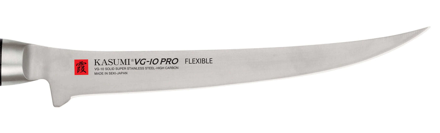 Couteau filet de sole japonais Kasumi VG10 Pro flexible 18cm manche "marbré"